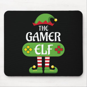 Gamer Elf Kerst Overeenkomstige Groep Familie Muismat