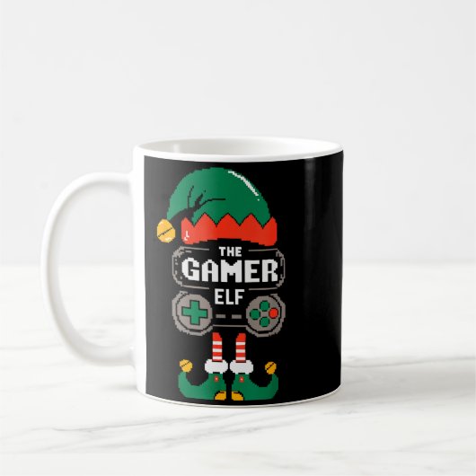 Gamer Elf Matching Family Group Christmas Party Py Koffiemok (Links)