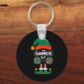 Gamer Elf Matching Family Group Christmas Party Py Sleutelhanger (Voorkant)