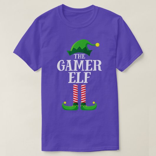 Gamer Elf Matching Family Party - kerstfeest T-shirt (Design voorkant)