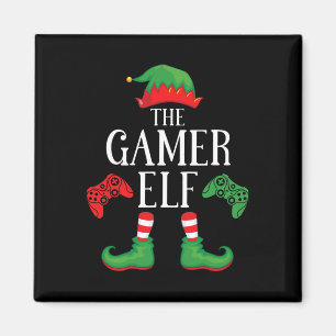 Gamer Elf Matching Group Xmas Gaming Funny Family Magneet