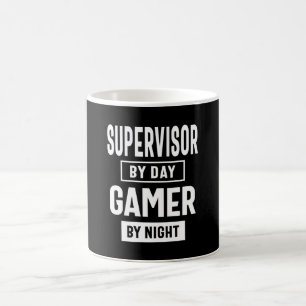 Gamer- en Supervisor-taaktitel Koffiemok
