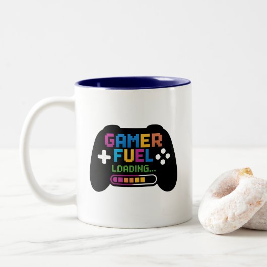 Gamer Fuel Loading Coffee Mok voor Gamers (Met donut)