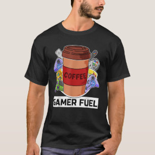 Gamer Fuel Video Gaming Console & PC Gamer Coffee T-shirt