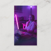 Gamer Game Tester Content Creator Volledige foto Visitekaartje (Voorkant)