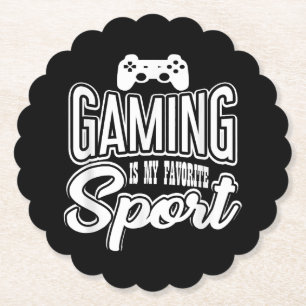 Gamer - Gamen is mijn favoriete sport Kartonnen Onderzetters