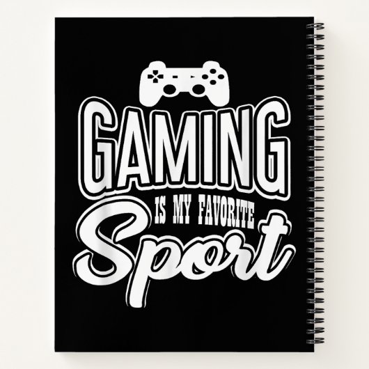 Gamer - Gamen is mijn favoriete sport Notitieboek (Achterkant)
