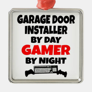 Gamer Garage Door Installer Metalen Ornament