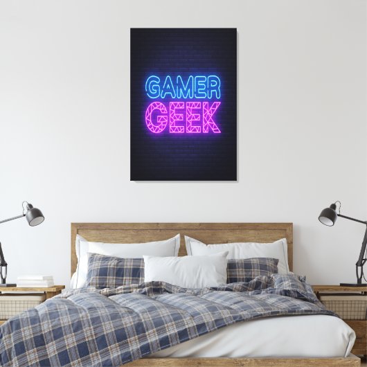 Gamer Geek Canvas Afdruk (Insitu (Slaapkamer))