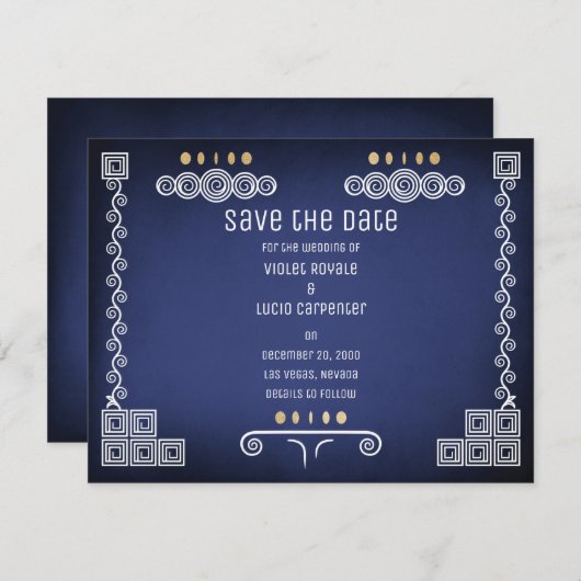 Gamer Geek Wedding Save The Date (Voorkant / Achterkant)