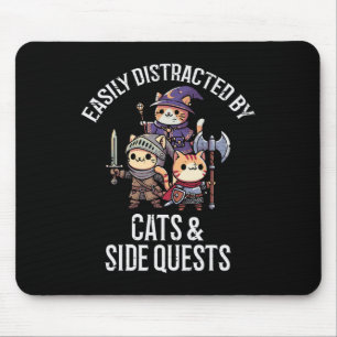 Gamer gemakkelijk afgeleid door katten zijmissies muismat