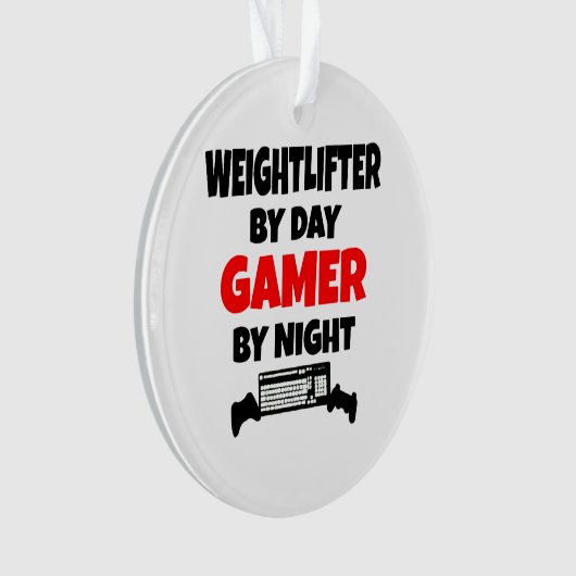 Gamer Gewichtheffer Ornament (voorkant)
