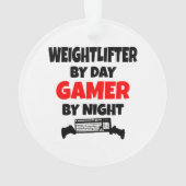 Gamer Gewichtheffer Ornament (achterkant)