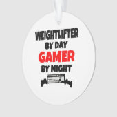 Gamer Gewichtheffer Ornament (voorkant)