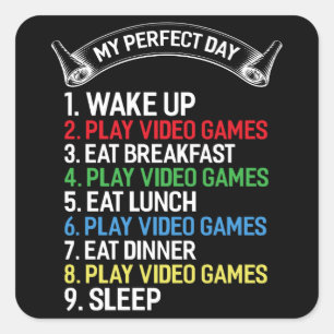 Gamer Gezegde Gaming Funny Gaming Gift Ideaal Vierkante Sticker