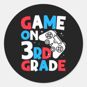 Gamer Gezegden spel op 3rd Grade Retro Videogames Ronde Sticker