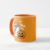 Gamer Ghost Pompoen Controller Halloween Cool Mok (Voorkant links)