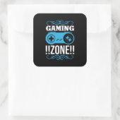 Gamer Gift Gaming Zone Vierkante Sticker (Tas)