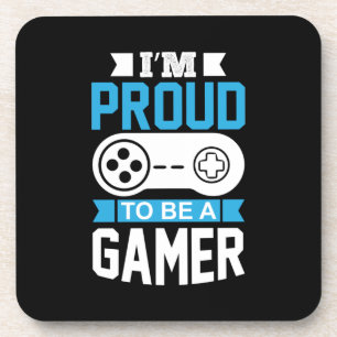 Gamer Gift Ik ben trots op een gamer te zijn Bier Onderzetter