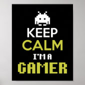 Gamer Gift Keep Calm I Am A Gamer Poster (Voorkant)