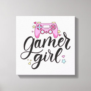 Gamer Girl Canvas Afdruk