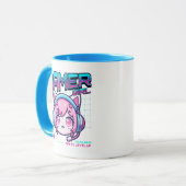Gamer Girl Cat Coffee Mug (Devant gauche)