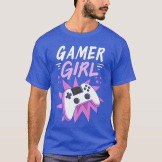 Gamer Girl Gaming Streaming Video Games Cadeau vri T-shirt