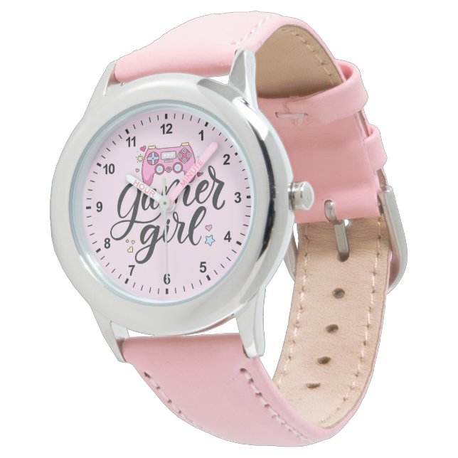 Gamer Girl Horloge (Gekanteld)