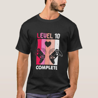 Gamer Girl Level 10 Voltooid Grappige 10e Huwelijk T-shirt