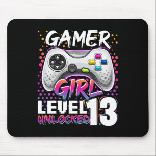 Gamer Girl Level 13 Unlocked Video Game 13th Birth Muismat