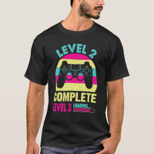 Gamer Girl Level 2 Complete Video Game 2e verjaard T-shirt