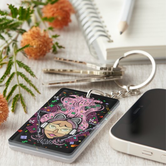 Gamer Girl Sleutelhanger (Voorkant Rechts)