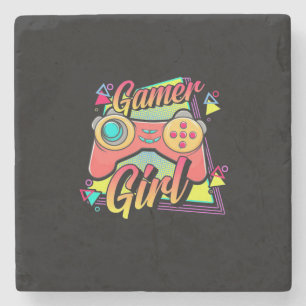 Gamer Girl Stenen Onderzetter