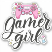 Gamer Girl Sticker (Voorkant)