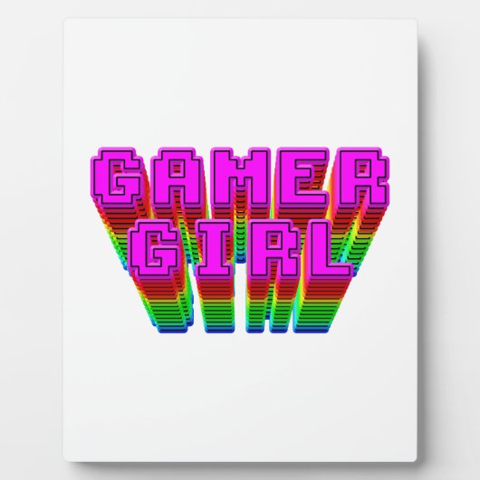Gamer Girl-tekst Fotoplaat (Voorkant)