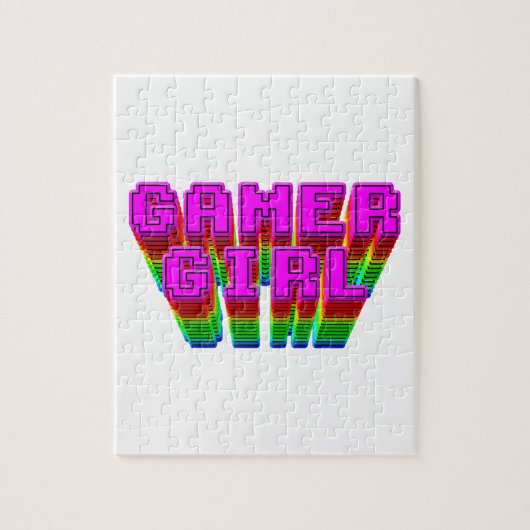 Gamer Girl-tekst Legpuzzel (Verticaal)