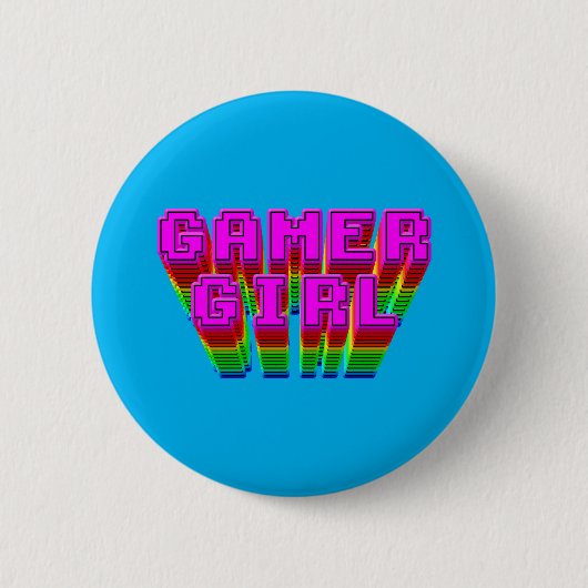 Gamer Girl-tekst Ronde Button 5,7 Cm (Voorkant)