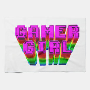 Gamer Girl-tekst Theedoek