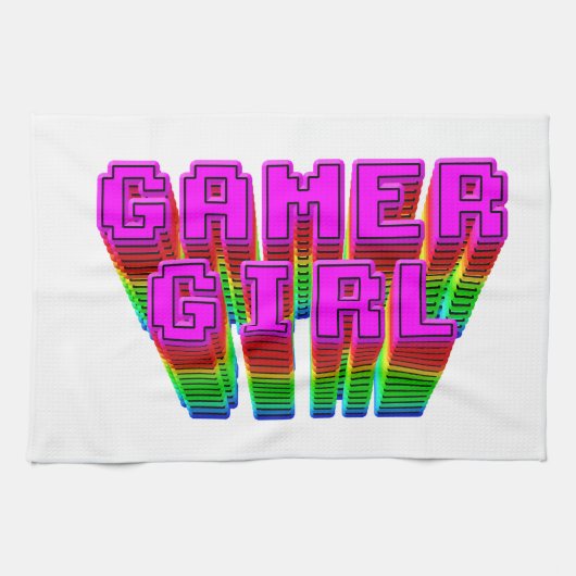 Gamer Girl-tekst Theedoek (Horizontaal)
