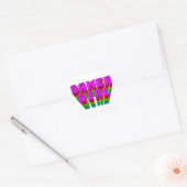 Gamer Girl-tekst Vierkante Sticker (Envelop)