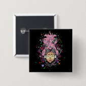 Gamer Girl Vierkante Button 5,1 Cm (Voorkant /achterkant)