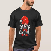 Gamer Gnome Family Matching Group kerstbys G T-shirt (Voorkant)