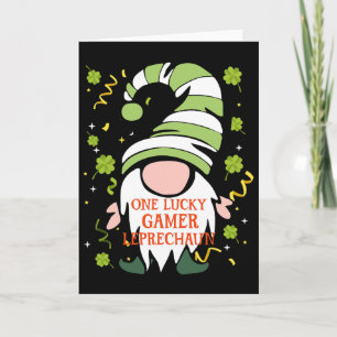 Gamer Grappige St. Patrick's Day Geluks-kabouter F Kaart