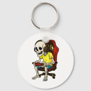 Gamer Halloween Skelet Griezelen Gamen Videogame B Sleutelhanger