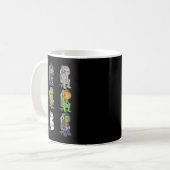 Gamer Halloween Skeleton Vampire-gamemboeien Koffiemok (Voorkant links)