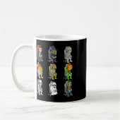Gamer Halloween Skeleton Vampire-gamemboeien Koffiemok (Links)