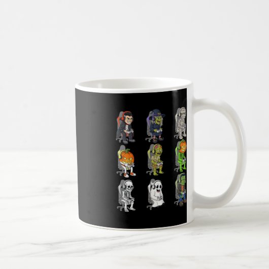 Gamer Halloween Skeleton Vampire-gamemboeien Koffiemok (Rechts)