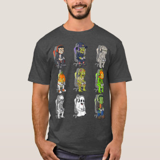 Gamer Halloween Skeleton Vampire-gamemboeien T-shirt