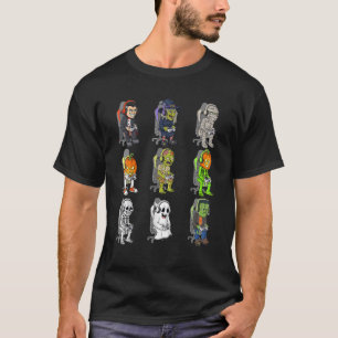 Gamer Halloween Skeleton Vampire-gamemboeien T-shirt