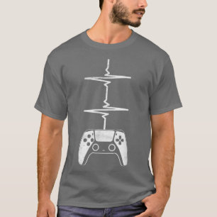 Gamer hartslag Funny Video Game Gift Boys Man Gam T-shirt